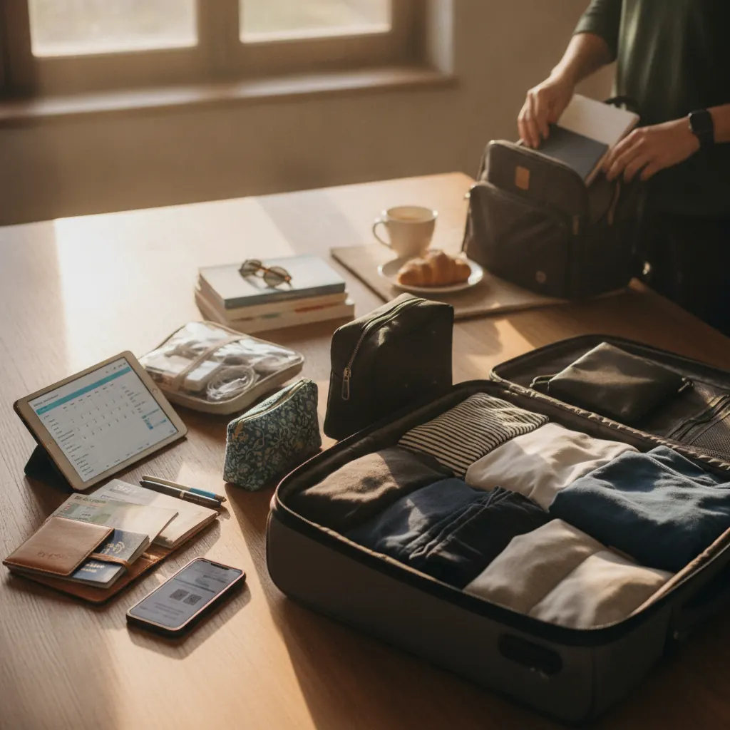 Visualisons l'agencement optimal de la pochette de voyage